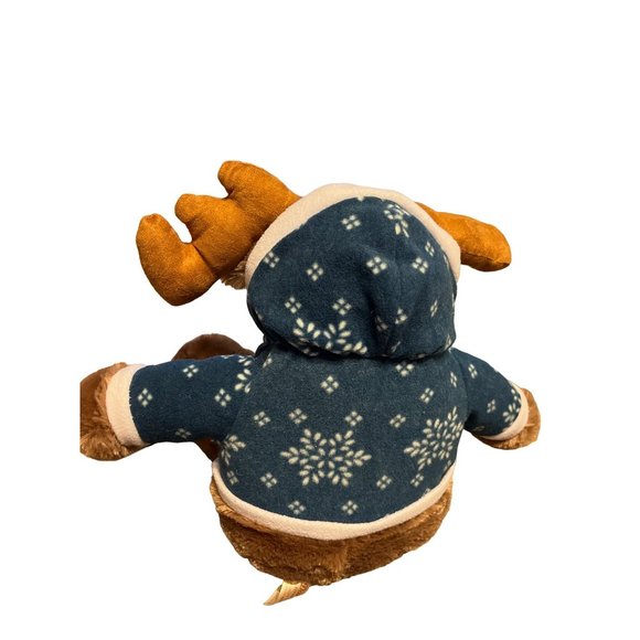 Dan Dee Collector's Choice Moose 16" Brown Winter Plush Hoodie Stuffed Animal - Picture 3 of 9